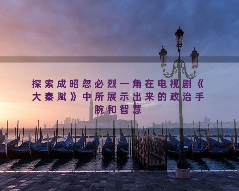 探索成昭忽必烈一角在电视剧《大秦赋》中所展示出来的政治手腕和智慧