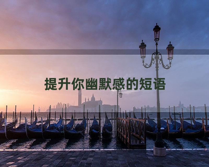 提升你幽默感的短语