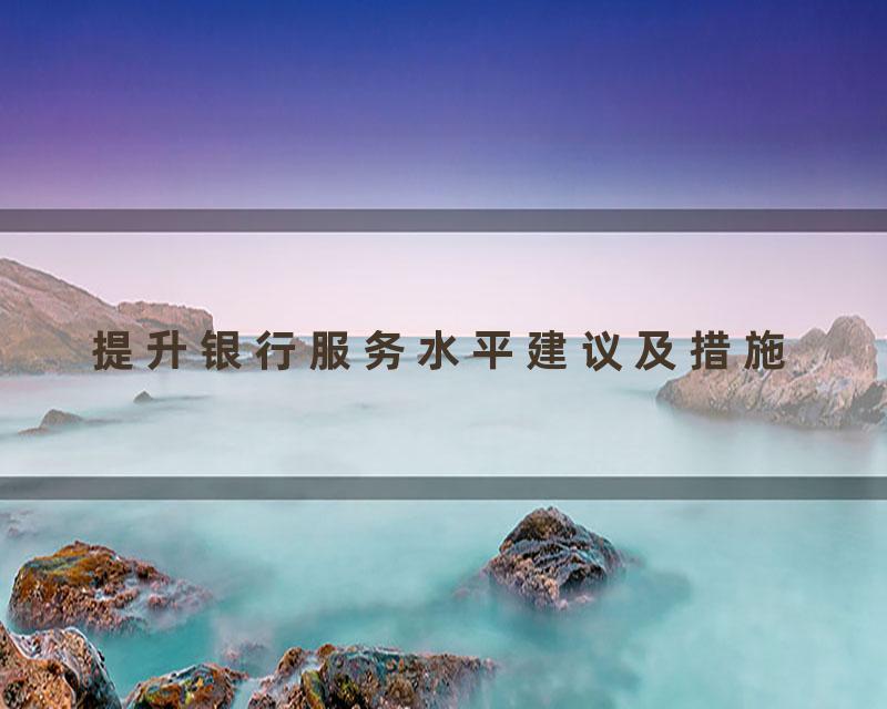 提升银行服务水平建议及措施