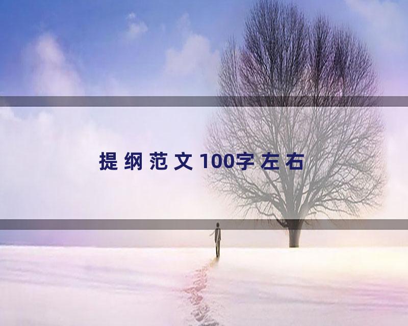 提纲范文100字左右