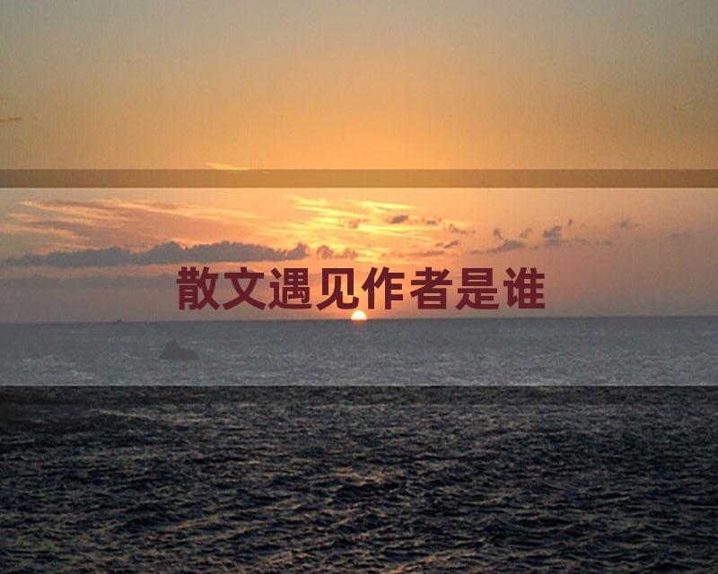 散文遇见作者是谁