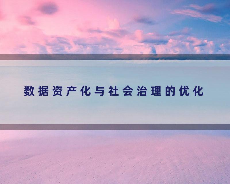 数据资产化与社会治理的优化