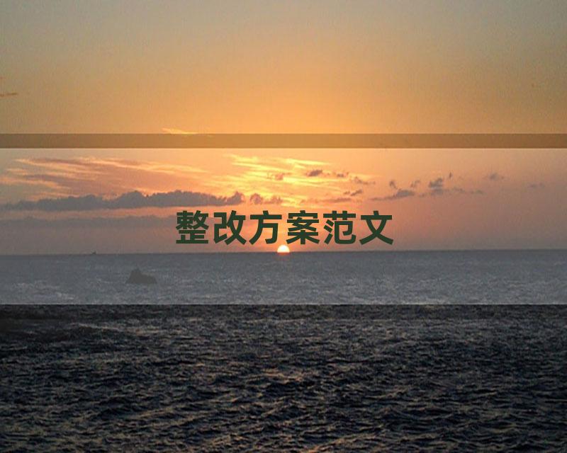 整改方案范文