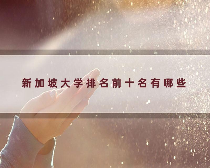 新加坡大学排名前十名有哪些