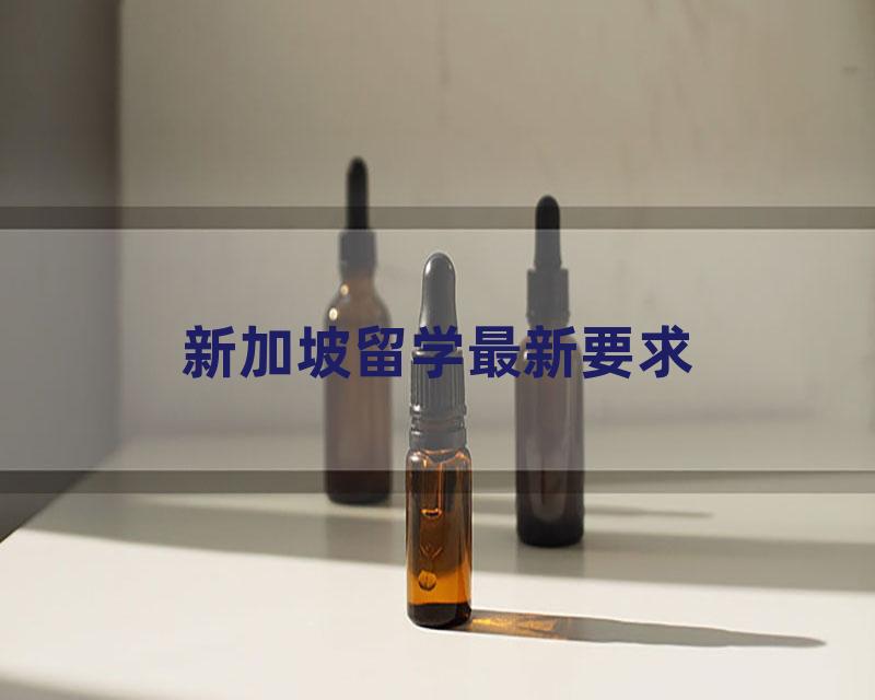 新加坡留学最新要求