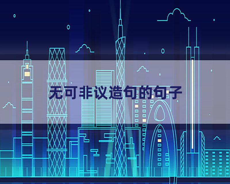 无可非议造句的句子