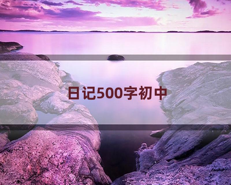日记500字初中
