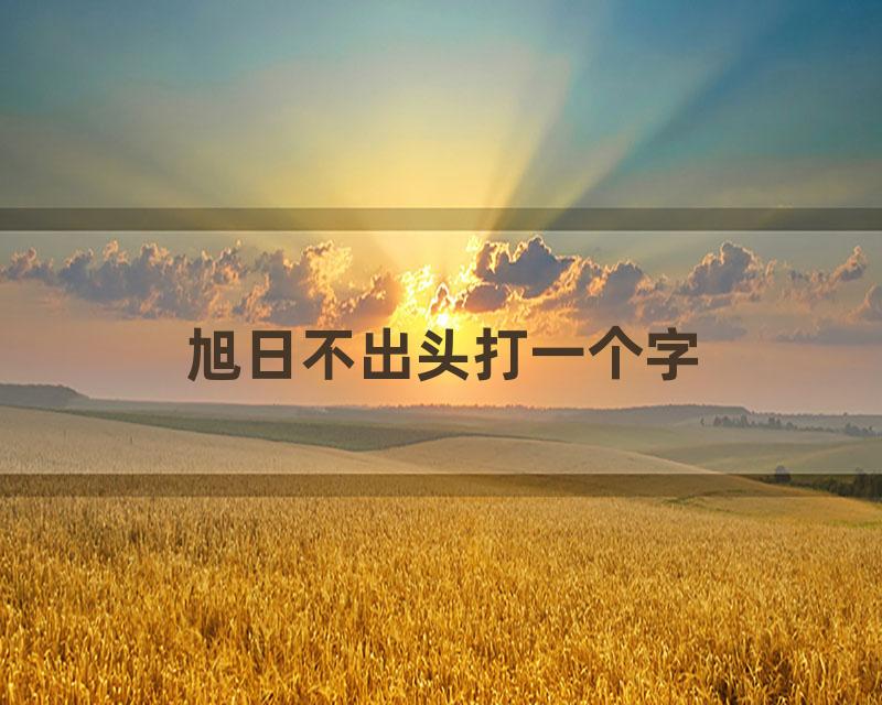 旭日不出头打一个字