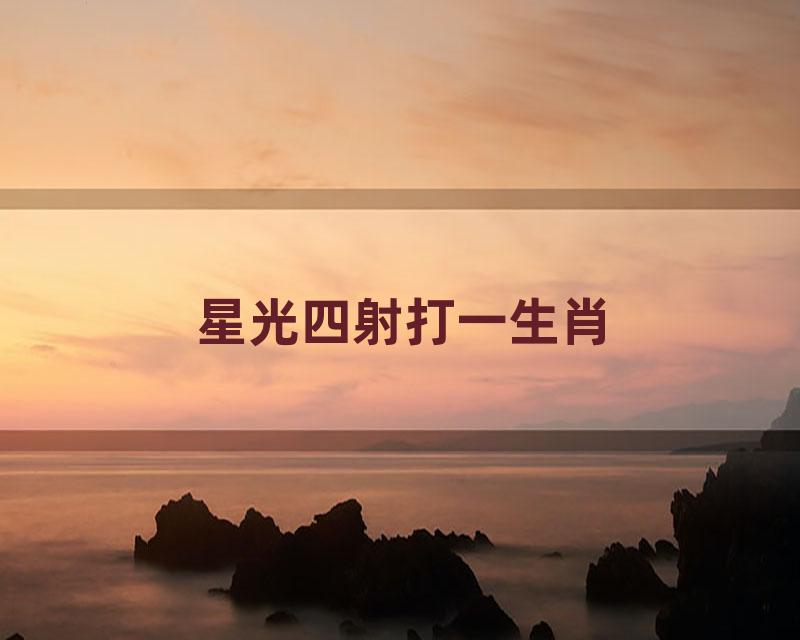 星光四射打一生肖