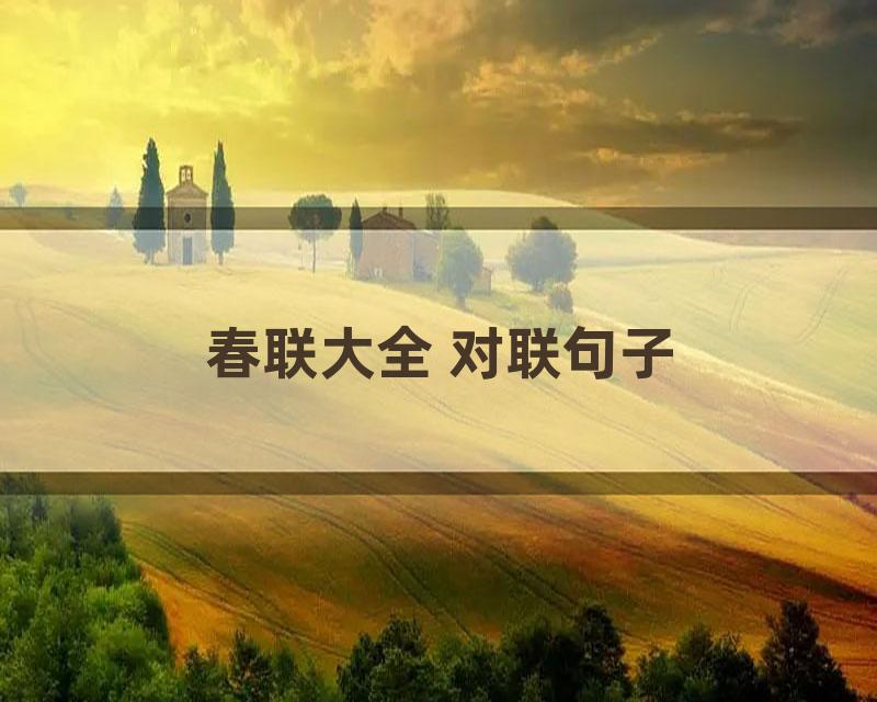 春联大全 对联句子