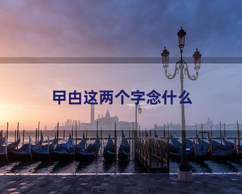 曱甴这两个字念什么