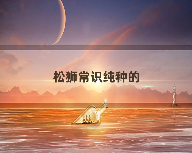 松狮常识纯种的