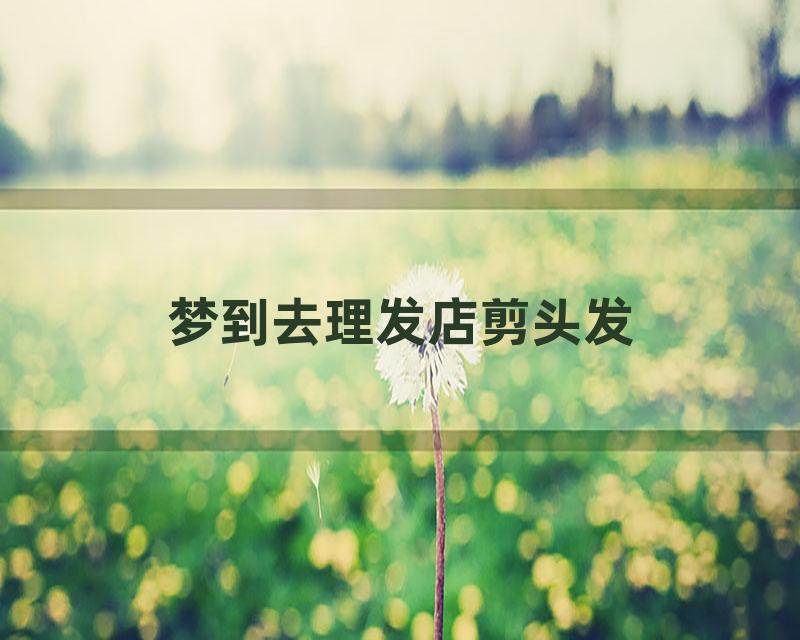 梦到去理发店剪头发