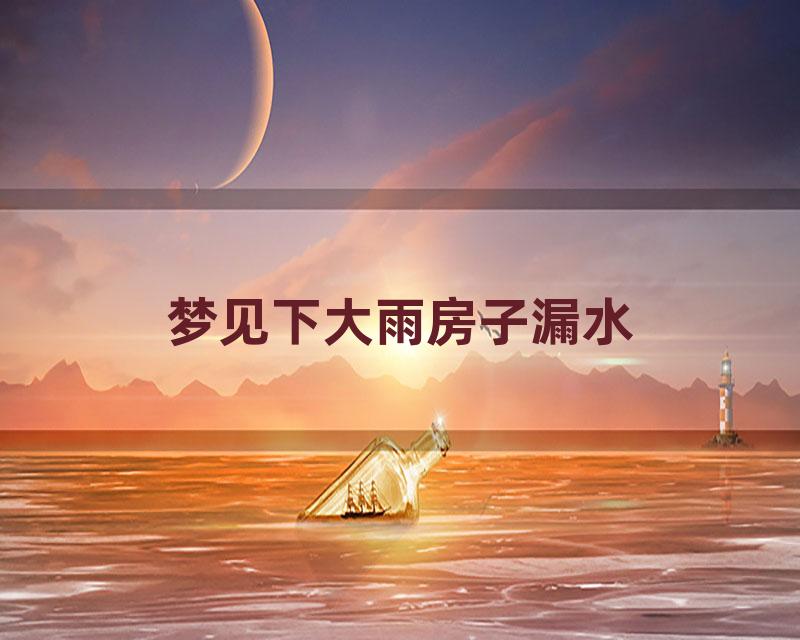梦见下大雨房子漏水