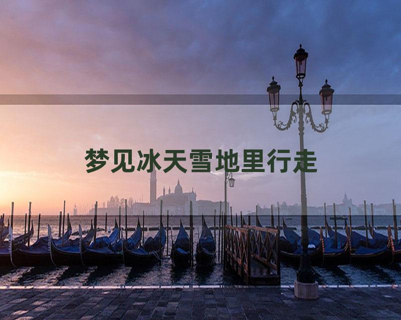 梦见冰天雪地里行走