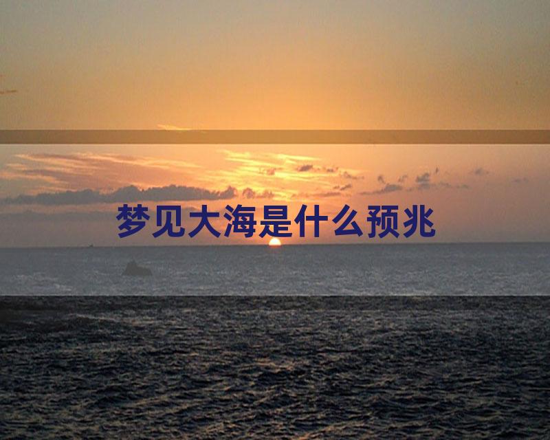 梦见大海是什么预兆