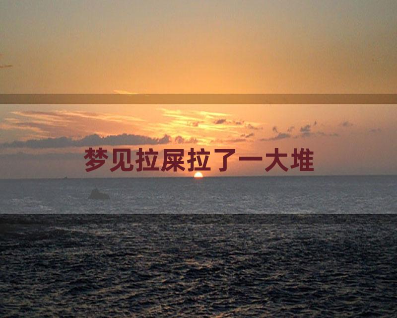 梦见拉屎拉了一大堆