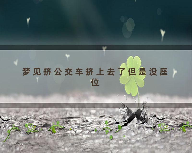 梦见挤公交车挤上去了但是没座位