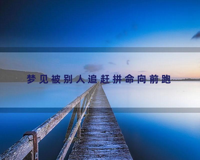 梦见被别人追赶拼命向前跑