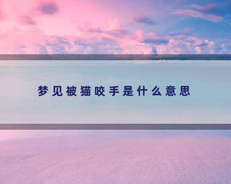 梦见被猫咬手是什么意思