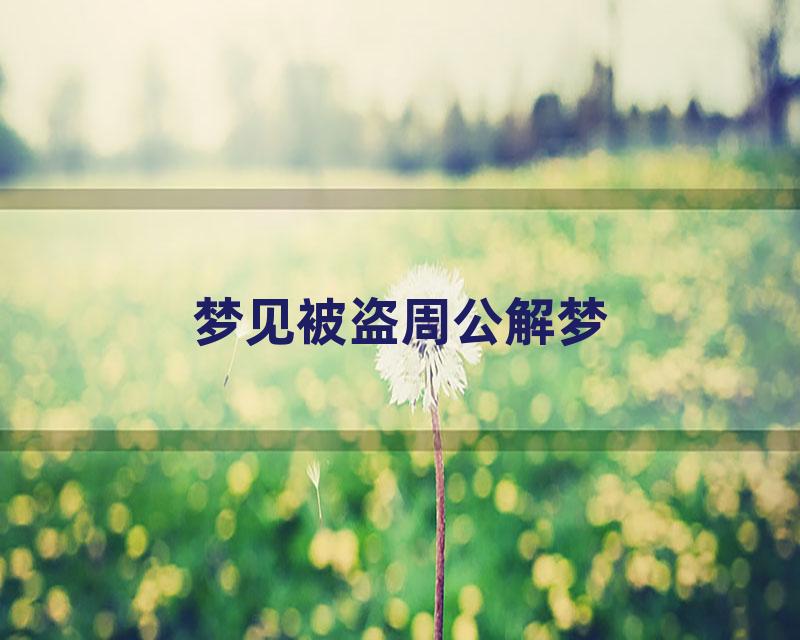 梦见被盗周公解梦