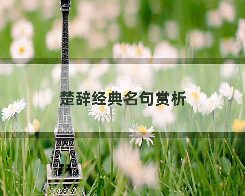 楚辞经典名句赏析