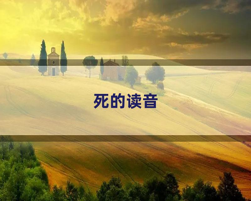 死的读音
