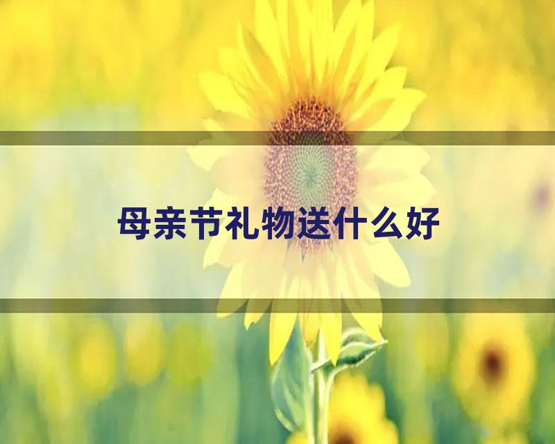 母亲节礼物送什么好