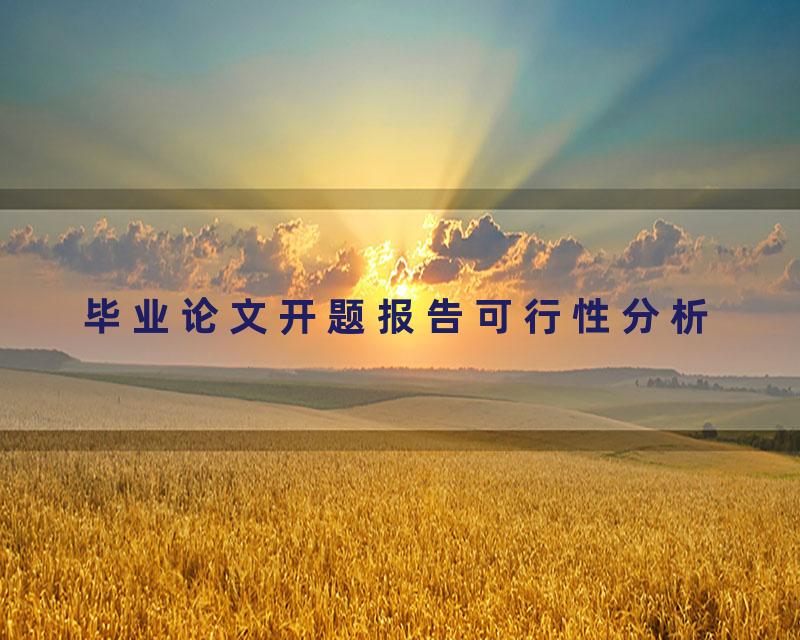 毕业论文开题报告可行性分析