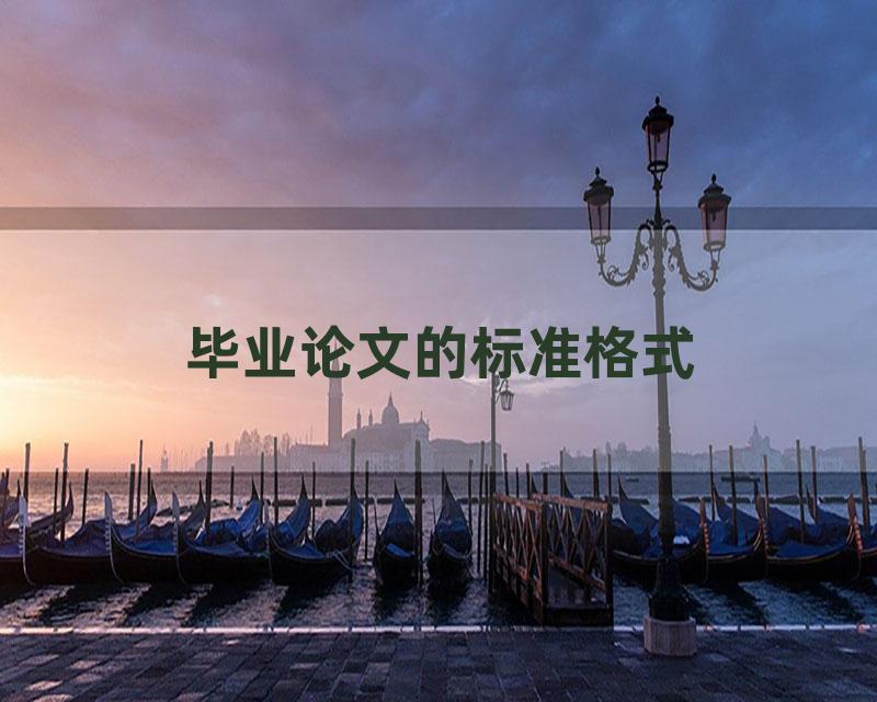 毕业论文的标准格式