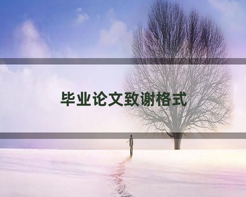 毕业论文致谢格式