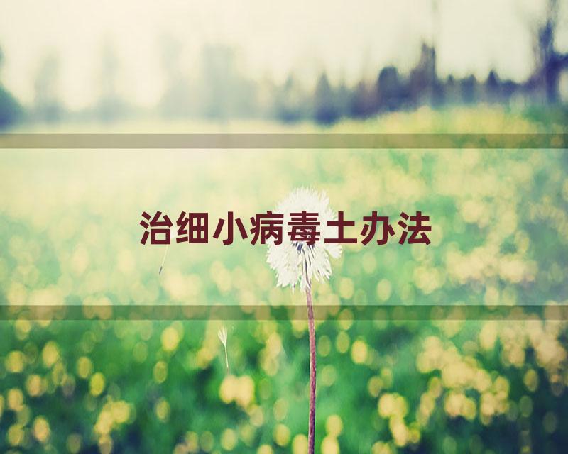 治细小病毒土办法