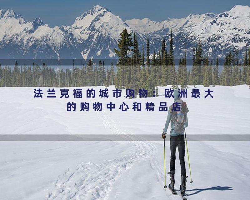 法兰克福的城市购物：欧洲最大的购物中心和精品店