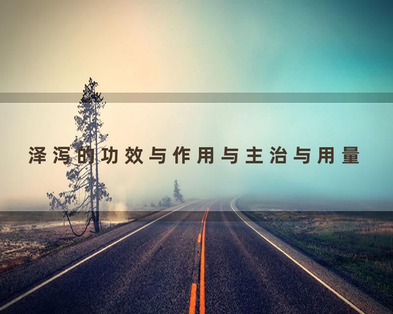 泽泻的功效与作用与主治与用量