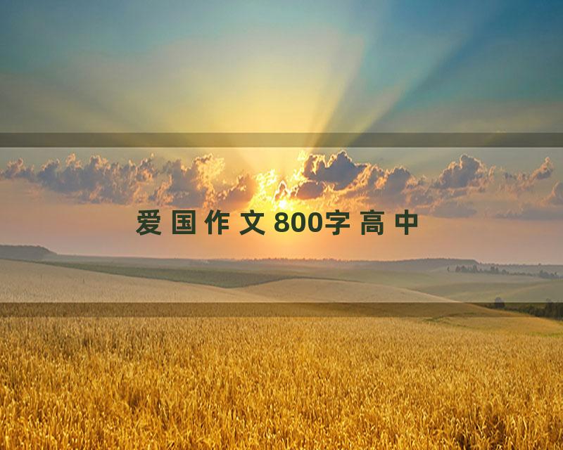 爱国作文800字高中