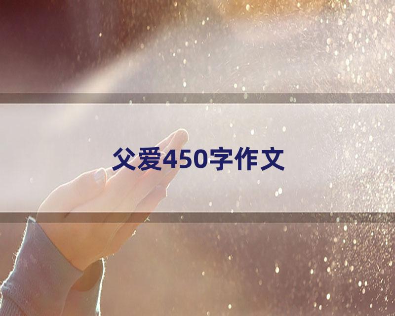 父爱450字作文