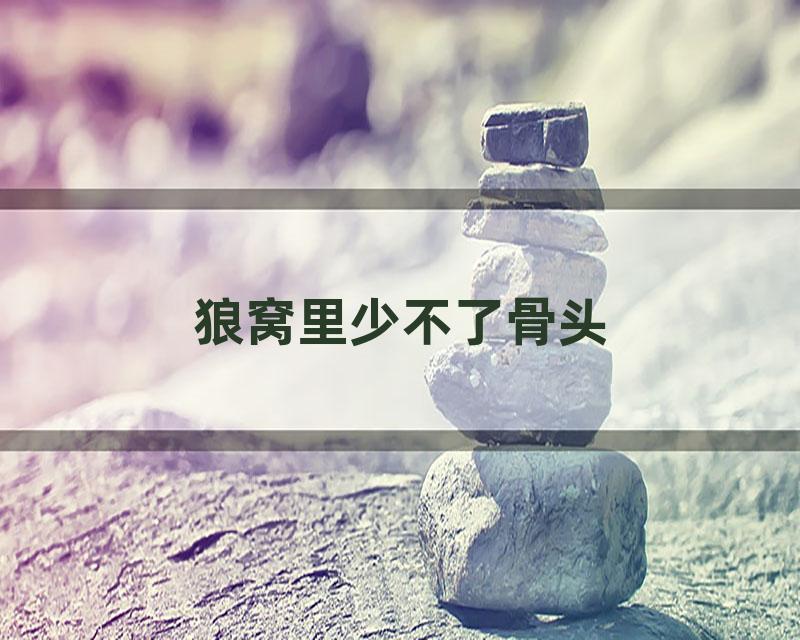 狼窝里少不了骨头