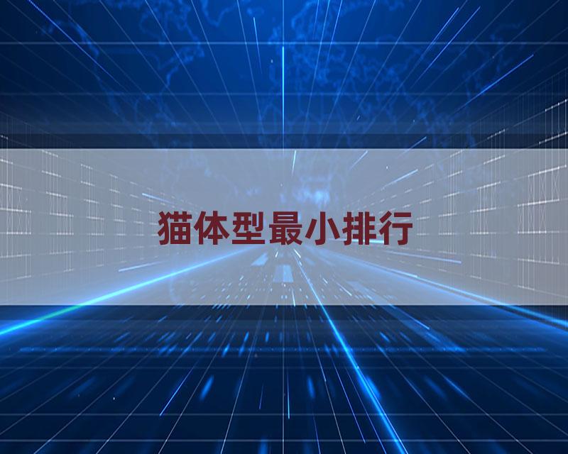 猫体型最小排行