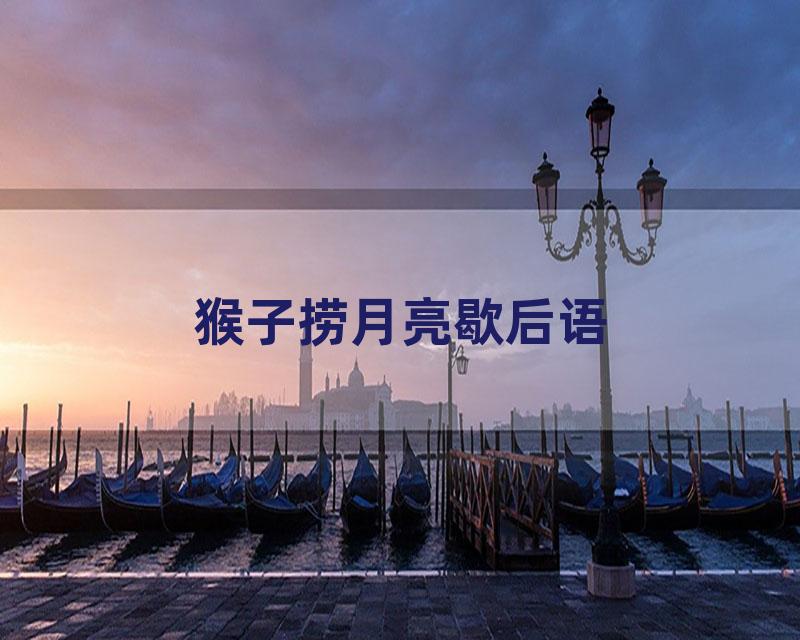 猴子捞月亮歇后语