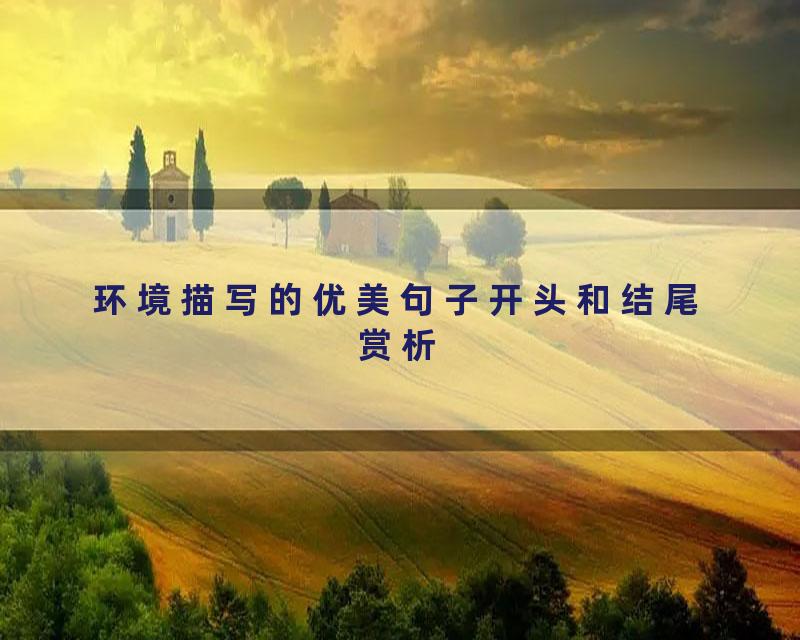 环境描写的优美句子开头和结尾赏析