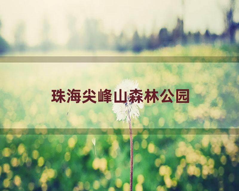 珠海尖峰山森林公园