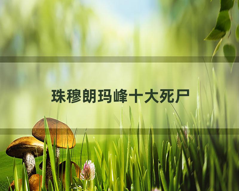 珠穆朗玛峰十大死尸