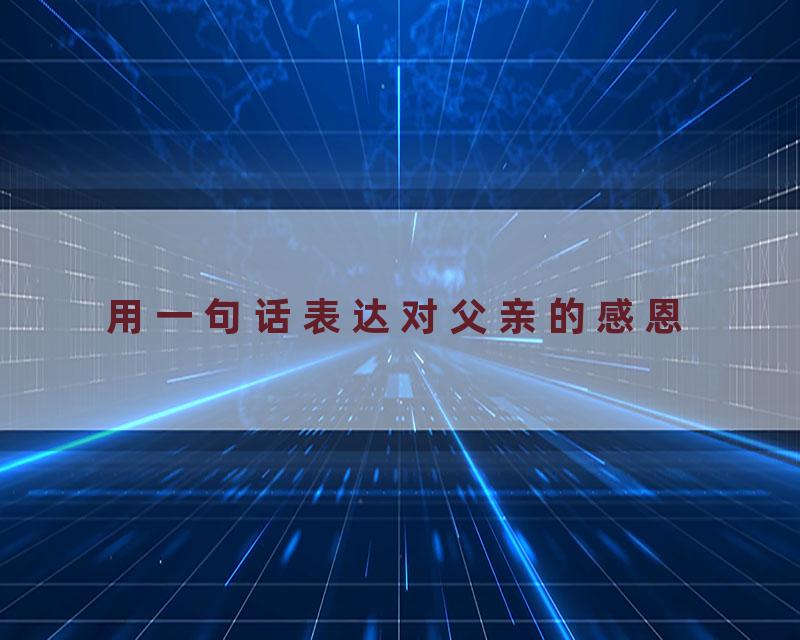 用一句话表达对父亲的感恩