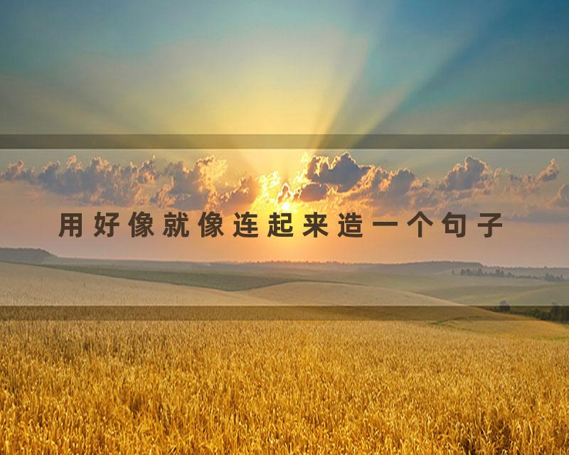 用好像就像连起来造一个句子