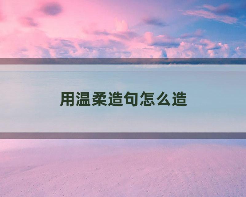 用温柔造句怎么造