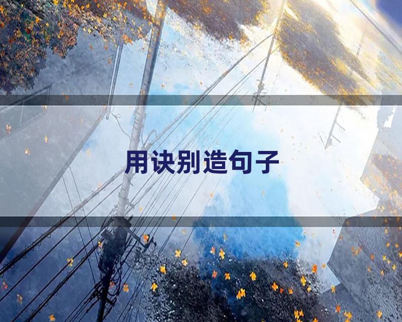用诀别造句子