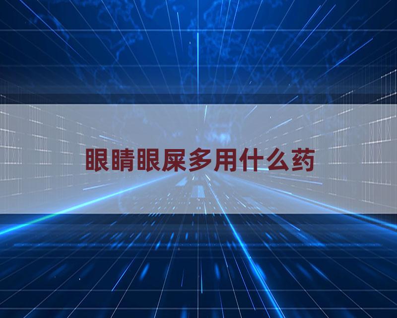 眼睛眼屎多用什么药