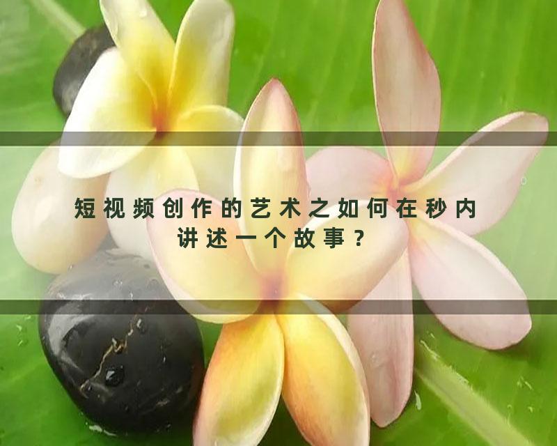 短视频创作的艺术之如何在秒内讲述一个故事？
