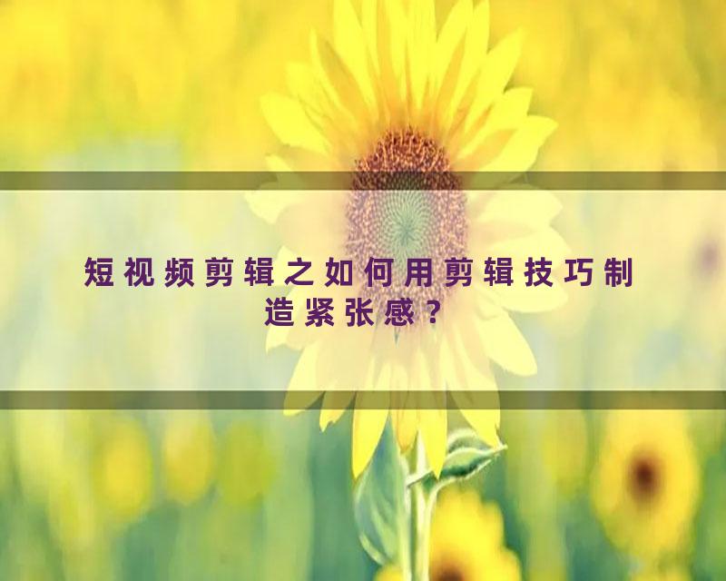 短视频剪辑之如何用剪辑技巧制造紧张感？