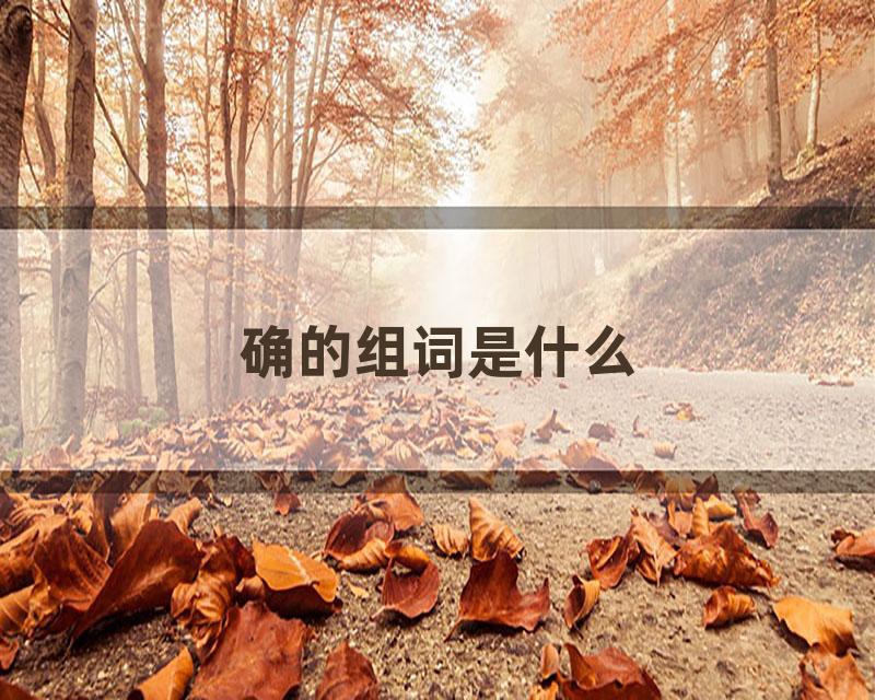 确的组词是什么